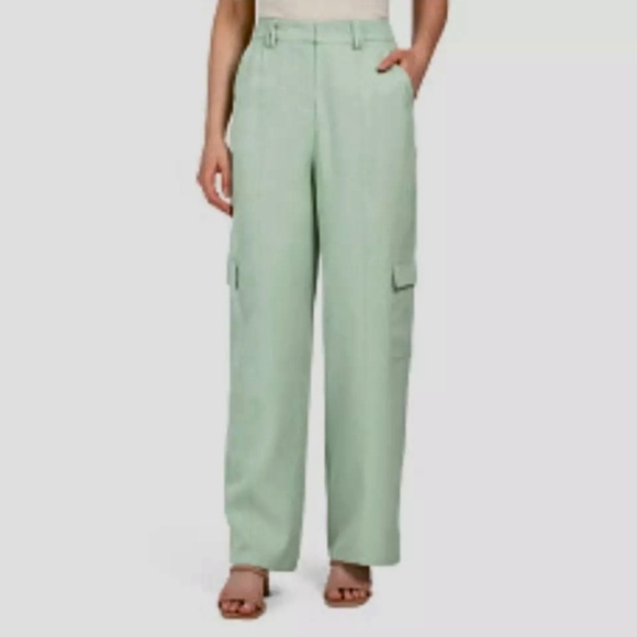 Revolve 4TH & RECKLESS L Light Green Kylah Cargo Trousers - Picture 1 of 10